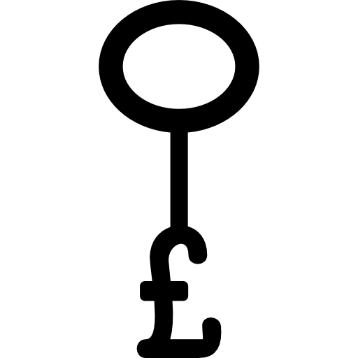 Pound key shape with an oval
